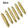 6pcs Damaged Screw Extractor Drill Bit Broken Speed Out Bolt Stud Remover Tool