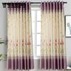 2PCS Blackout Heat Insulation Short Punched Curtain Living Room Bedroom Study Finished Curtain Thickened Printing Bay Window Perforated Curtains
