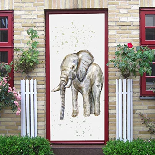 3D Door Stickers Decor Removable Kids Teens Colored Pebbles Door Murals Wallpaper Waterproof Removable Art Door Decals
