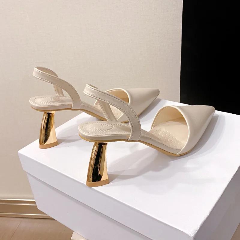 Hot Sale Shoes Female Women's High Heels Summer Party Pumps Solid Color Women Slip-on Pointed Toe Closed Toe Shoes