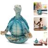 Yousheng Yoga Turtle Statue Resin Sit In Meditation Turtle Figurine Meditating Zen Turtle Ornament for Yoga Studio Home Bedroom Decoration