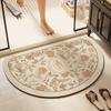 Semicircular Bathroom Diatom Mud Floor Mat, Toilet, Toilet Door Absorbent Foot Mat, Shower Room Tile Floor Non-slip Mat