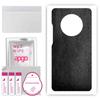 apgo Protective Skin Sticker for the Back Compatible with Huawei Mate 40 Pro, Wrap Film, Foil, Vinyl - Pattern Black Leather