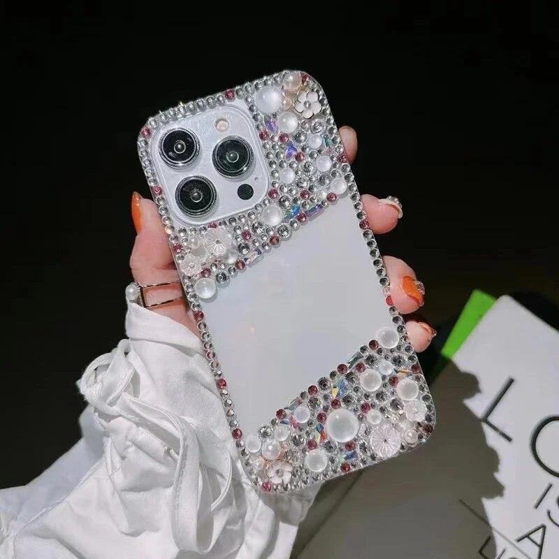 Metallic Finger Ring Holder Case For Iphone 15 14 13 12 11 Pro Max Glitter Diamond Cover For Samsung S24 S23 S22 Ultra S20 A34 A14 A34 A54 A55 A33 A53