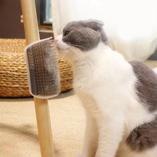 Cat Self Groomer Wall Table Legs Corner Massage Comb Cat Scratcher Grooming