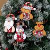 Christmas Tree Decoration Pendant Claus Snowman Elk Bear Fabric Pendant Holiday Decoration