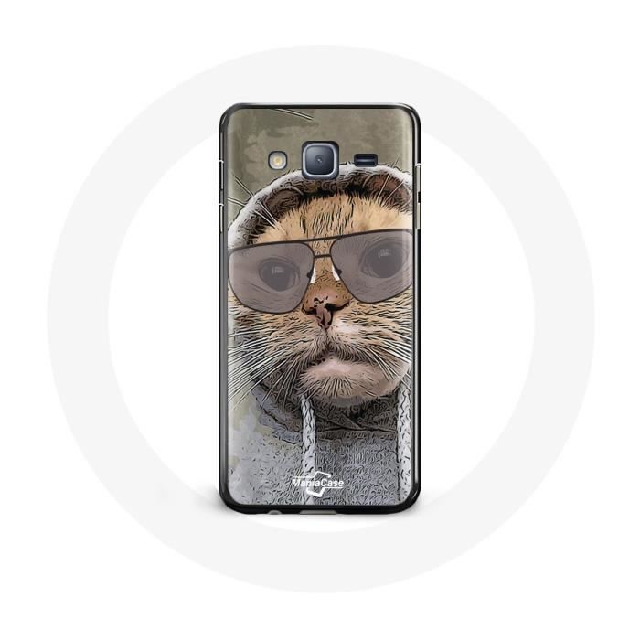 Case for Samsung Galaxy J3 2016 Cat with a Funny Photo Hood Animals