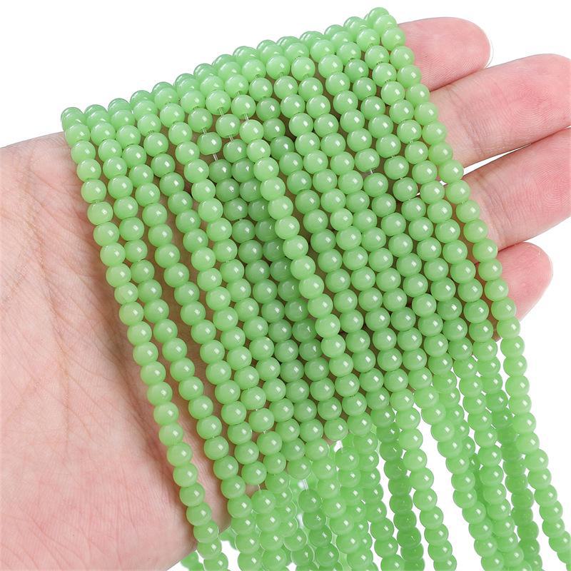 8mm Solid Color Glass Round Beads for DIY Necklace and Bracelet Jewelry Making