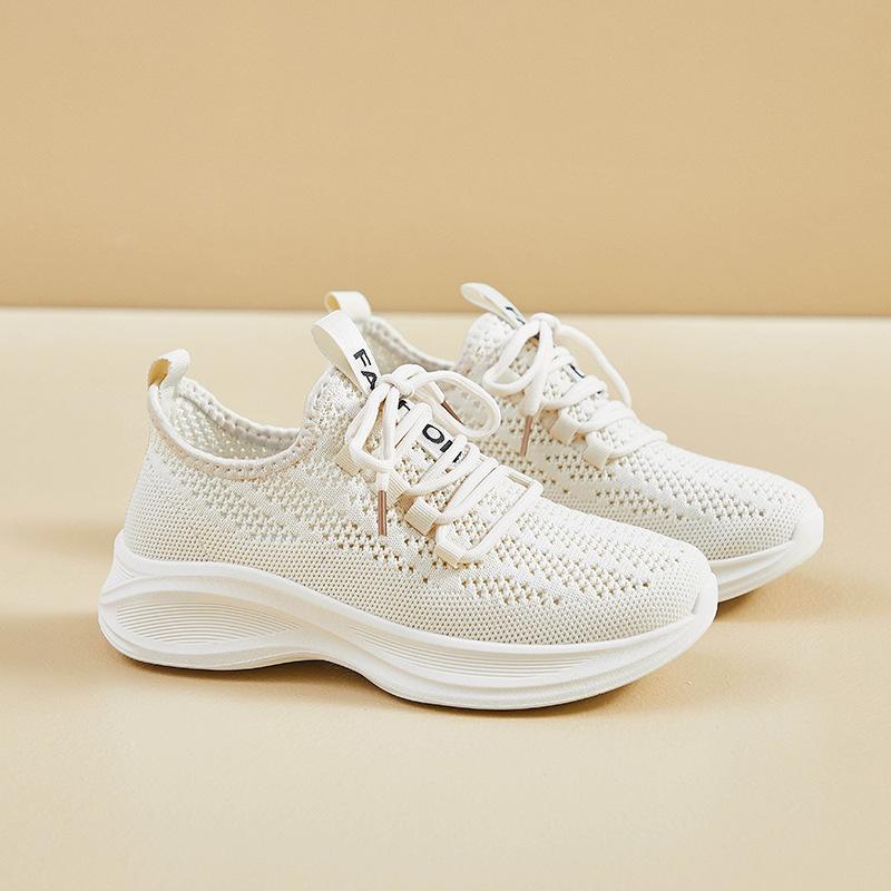 Ins Korean Version of Flying Woven Shoes Summer New Student Sports Shoes Breathable Fitness Running Casual Street Shot F987