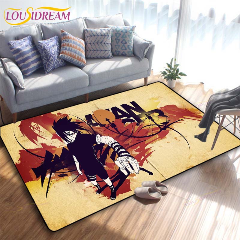 Anime Naruto 3D Printing Rug for Kitchen Doormat Bedroom Carpets for Living Room Laundry Bathroom Non-slip Floor Mat
