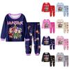 Children's Fashion Suit Skirt Round Neck Long Sleeve Top Pants