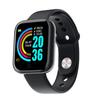 Y68 Smartwatch Heart Rate Monitor Fitness Activity Tracker Smartwatch for Sleep Monitoring Remote Photo Taking Black