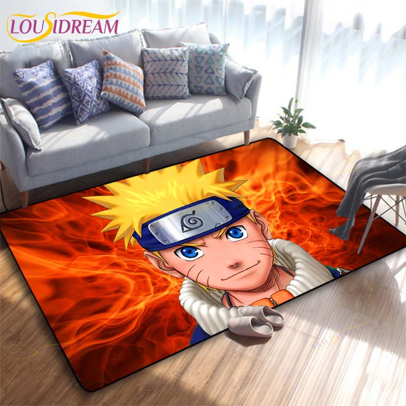 Anime Naruto 3D Printing Rug for Kitchen Doormat Bedroom Carpets for Living Room Laundry Bathroom Non-slip Floor Mat