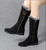 Women's 2025 New Winter Boots with Plush Midsole, Fashionable, Thick and Warm Snow Boots, Flat Bottomed,side Zipper Cotton Boots