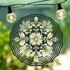 Lucky Clover Pattern Metal Wind Spinner Outdoor Decorative Kinetic Garden Art Hanging Wireless Wind Chime for Halloween Christmas
