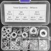 360/180Pcs Stainless Steel Flat Washers Assortment Kit Flat Gasket Rings Plain M2 M2.5 M3 M4 M5 M6 M8 M10 Hardware Metal Washers