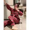 Plaid Pajama Sets Women Loose Cute Spring Korean Style Panelled Pockets Homewear Daily All-match Youthful Vitality Leisure