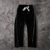 European and American Style Dark Design, Trendy Zipper, Irregular Men's and Women's Retro Straight Leg Pants