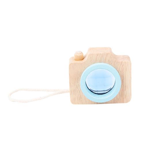 Useful with Hanging Rope Colors Cognition Exquisite Workmanship Parent-child Interactive Wooden  Camera Kaleidoscope Toy for Baby