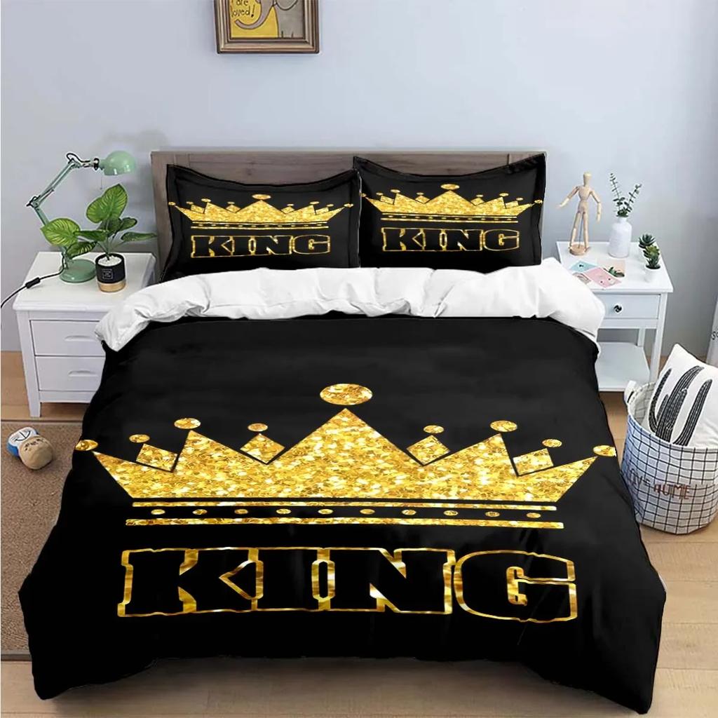 Hot Sale Fashion King Queen Bedding Set Single Twin Full King Size Cute Animals Bed Linen Adults Teens Bedroom Luxury Gift
