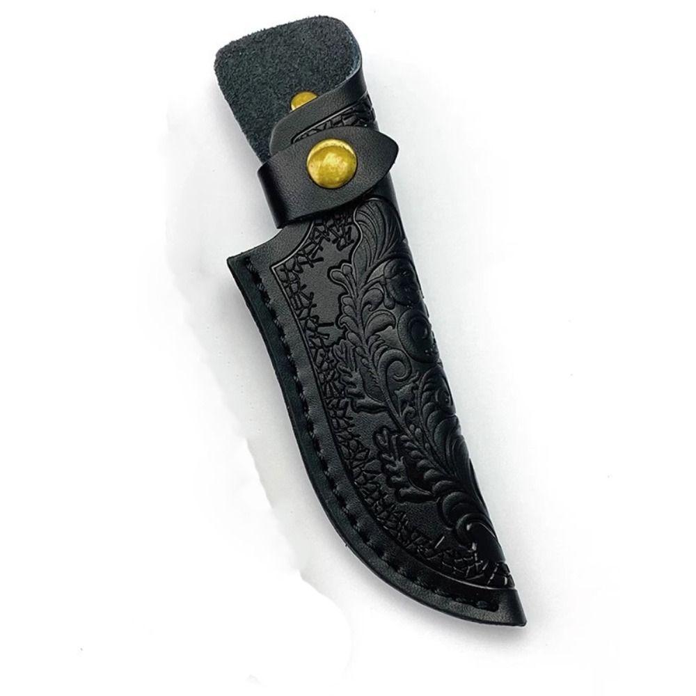 Multi-function Leather Sheath 18cm Straight Knife Cover Leather Sheath Belt Outdoor Tool