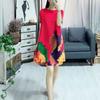 Pleated Dress Summer New Style Ink Painting Fashion Temperament Loose Age Reducing Belly