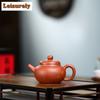 130ml Traditional Yixing Purple Clay Teapot Handmade Bamboo Pot Raw Ore Dahongpao Mud Tea Brewing Kettle Zisha Teaset Decoration