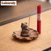 Lotus Pond Frog Fun Thread Incense Burner Home Indoor Aromatherapy Furnace Zen Yoga Sleeping Agarwood Censer Burner Holder Craft
