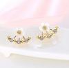 Crystal Stud Earrings Boucle Femme Fashion Flower Earrings for Women Gold Bijoux Jewelry Mujer ARI