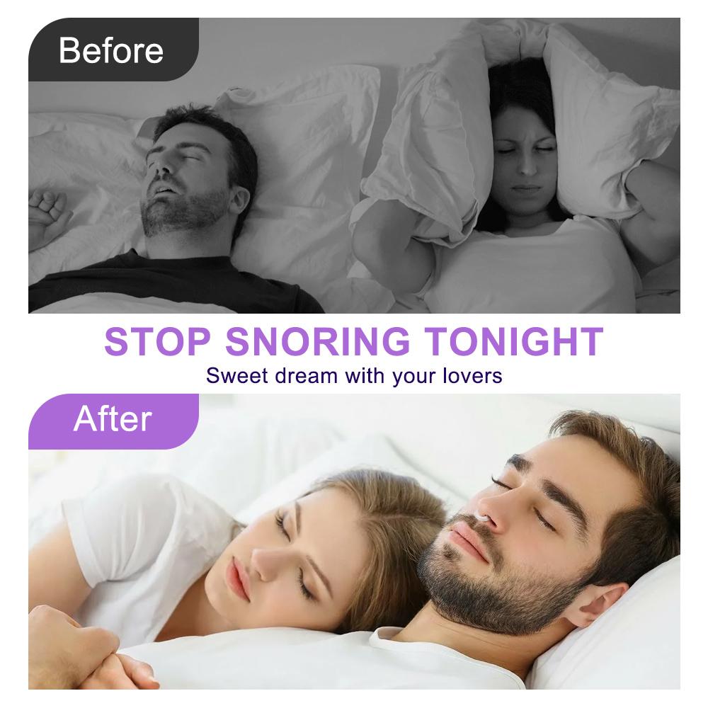 Anti Snoring Device Magnetic Snore Stopper Silicone Aid Nasal Dilators Improve Sleeping Aid Apnea Guard Night Device with Case