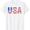USA T Shirt Patriotic American Flag Men Women Kids July 4th T-Shirt