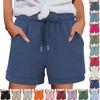 Women's Casual  Summer Elastic Beach Shorts  Solid Casual Shorts