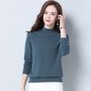 Women's Semi-High Neck Solid Color Loose Knit Sweater