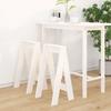 VidaXL 2x Bar Chairs Kitchen Stools Bistro Seats Living Room Furniture Indoor Counter White 40x40x75 Cm Wood 823670