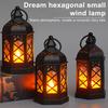Electronic Candle Light High Brightness Flicker Free Battery-Operated Retro Design Desk Lantern Lamp Decoration