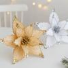 P Handmade Glitter Christmas Flowers High-grade Xmas Decorative Flowers Event Layout