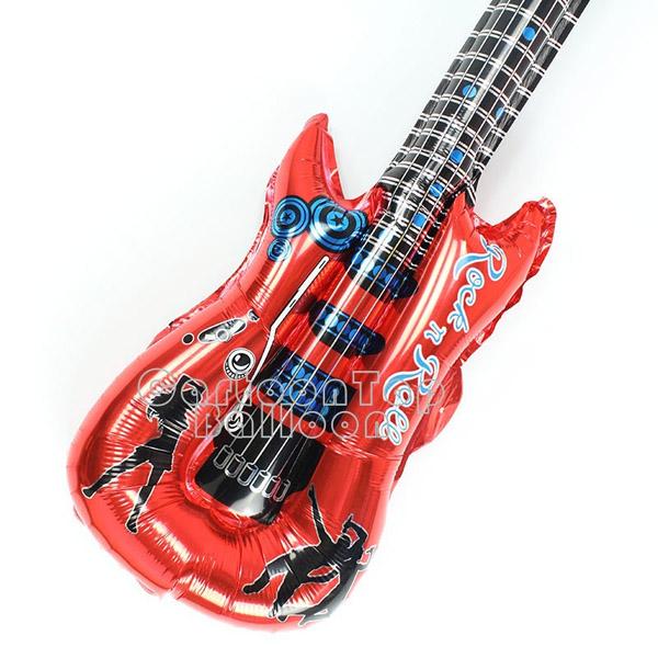 1 шт., день рождения, свадьба, фестиваль, алюминиевая пленка, гитара, воздушный шар, реквизит для вечеринки, надувной стержень