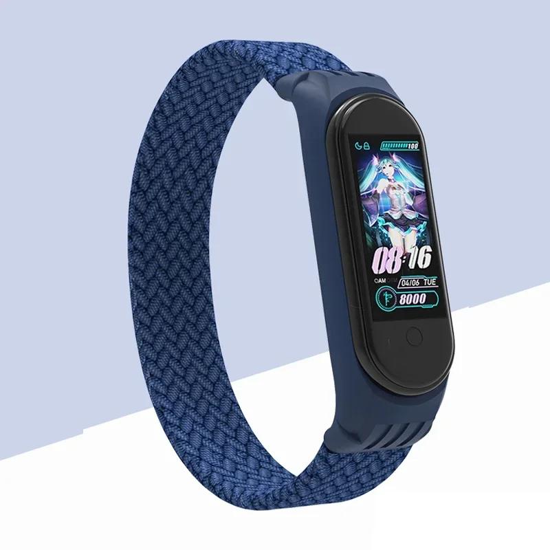 Bracelet for Xiaomi Mi Band 6 7 Strap Nylon Braided Solo Loop Pulseira Bracelet Miband5 Wristband Belt Correa Mi Band 5 4 3 6 7