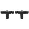 2 Pcs Tee Wire Connectors IP68 Waterproof 2 Pin 3 Pin T Shape Electrical Terminal Adapter for