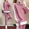 Large Size Women's Spring and Autumn Tracksuit 2 Piece Set Pullover Top Long Pants Sports Suit