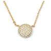 [L4351] - Gold-Plated 'Goddess' White Gold Necklace - 10 Mm