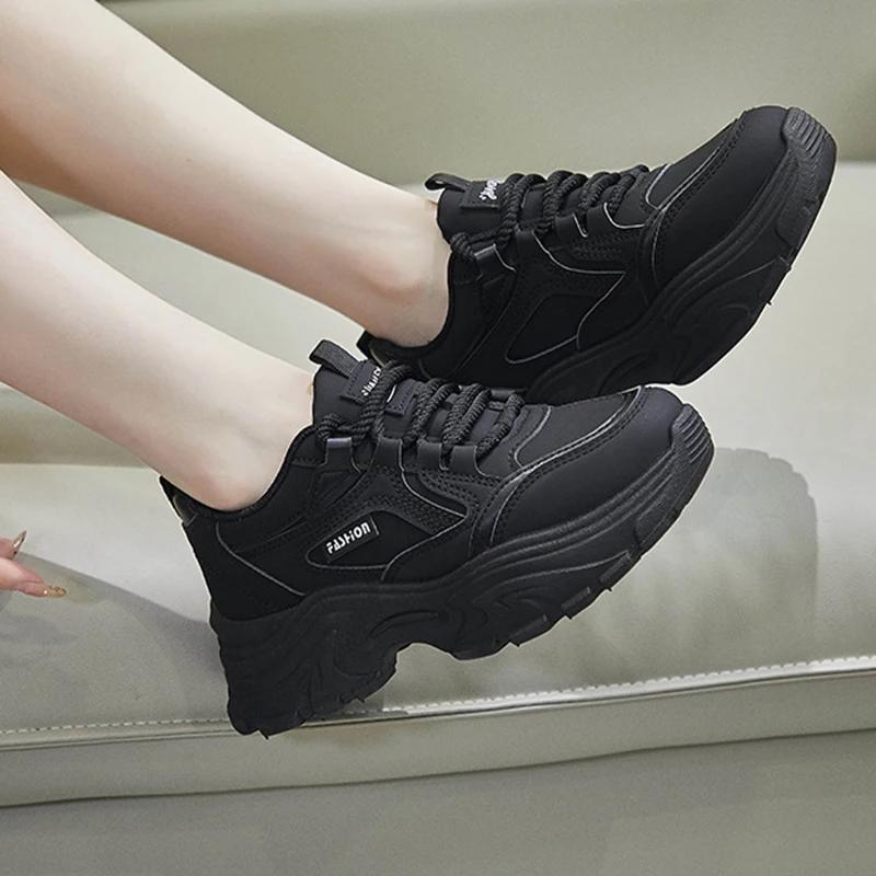 Fashion Sneakers for Women 2025 Designer Platform Casual Sports Running Shoes Female Students Match Color Fashion Sneaker Chunky Mujer