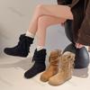 Fashion Women's Short Boots 2025 Autumn New Vintage Suede Casual Ankle Botas Women Solid Tassel Flat Bottom Females Shoes Botas Mujer