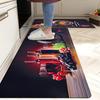1Pcs Wine Glass  Pattern Kitchen Mat Non-slip Oil-proof Waterproof Area Rug, Floor Mat, Machine Washable For Entrance Kitchen