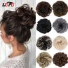 LUPU Scrunchie Chignon with Rubber Band Messy Hair Bun Synthetic Natural Fake Hair Pieces for Women High Temperture Fiber
