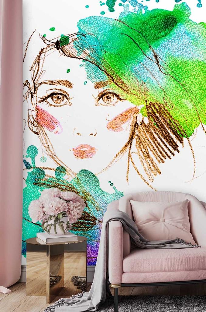 Wallpaper Blushing Woman Portrait