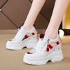 Rimocy Summer Women Sandals 9cm Wedges Hollow Out Sneakers Ladies Breathable Mesh Platform Casual Shoes Woman White Shoes