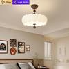 French Cream Bedroom Ceiling Lamp - Wabi-Sabi, Medieval Retro Design with Full-Spectrum Eye Protection