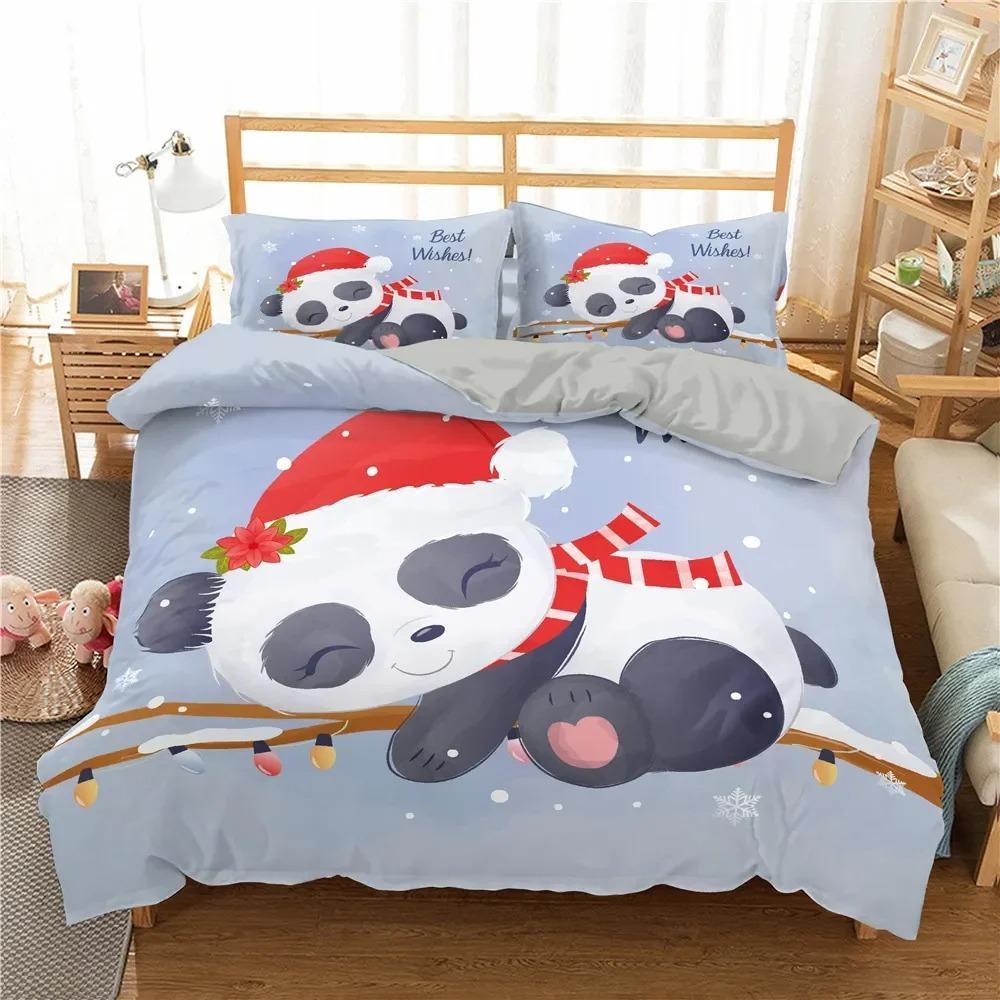 Panda Bear Bedding Sets Animal Duvet Cover Twin Full Single Size and Pillowcase Home Textile 3D Print Bedclothes for Kids Child
