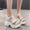 Fashion 2024 Summer New Fashion Roman Sandals Casual Thick Sole Elevated Lightweight Women's Shoes Soft Comfortable and Breathable